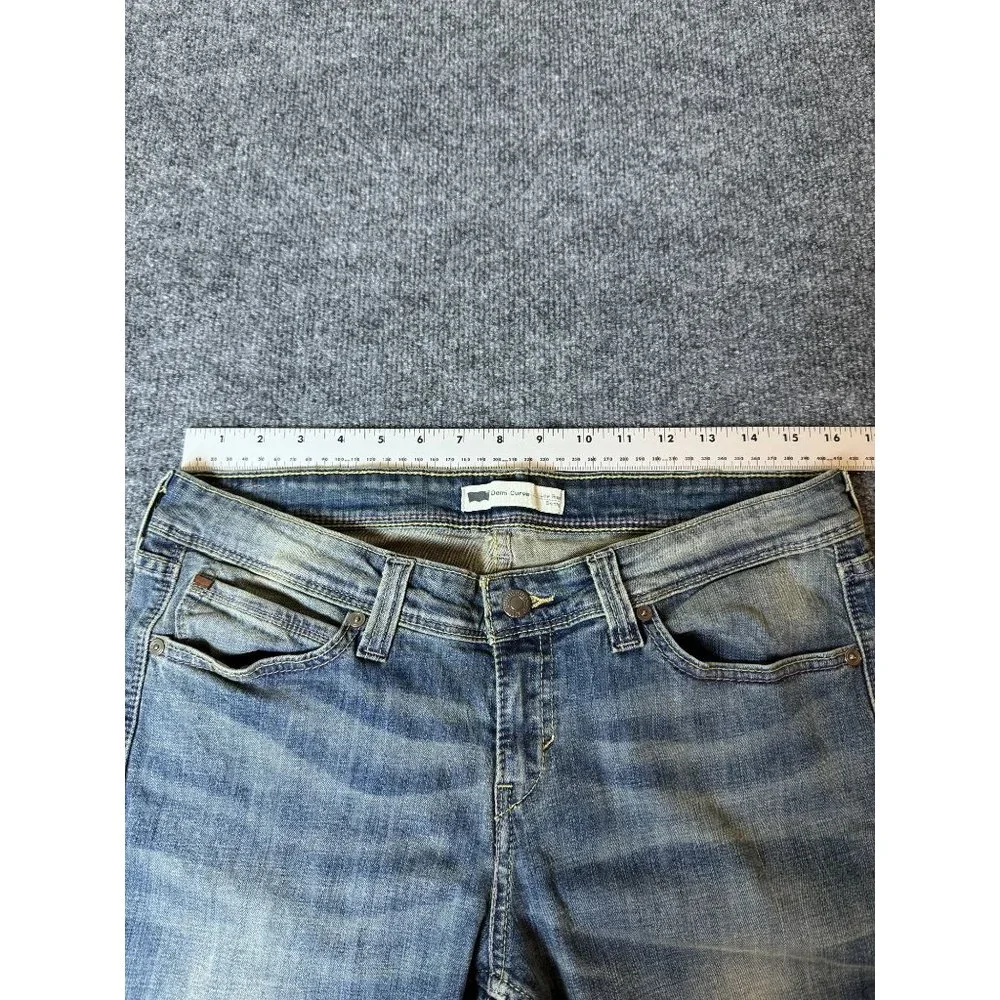 Levi's Demi Curve Low Rise Skinny Stretch Jeans Women Blue Faded Denim Sz 31x25*